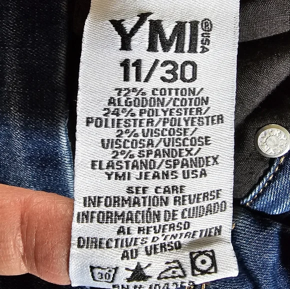 YMI Curvy Fit High Rise Stretch Jeans Womens Size 28" Waist X 28-1/2" Inseam - Picture 14 of 15